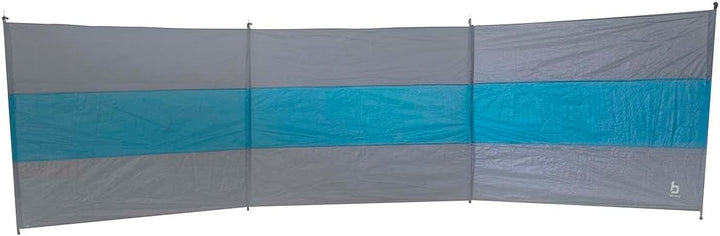Bo-Camp Camping Windschutz XL Strand Zelt Garten Zaun Sichtschutz gross 500x140 blau/grau, blau/grau