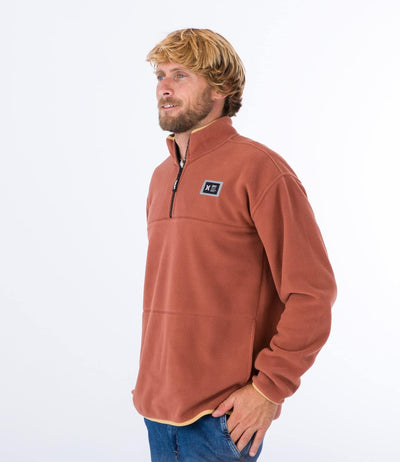 Hurley Herren Tisch Windchill+ 1/4 Zip Sweatshirt S Zion Rost, S Zion Rost
