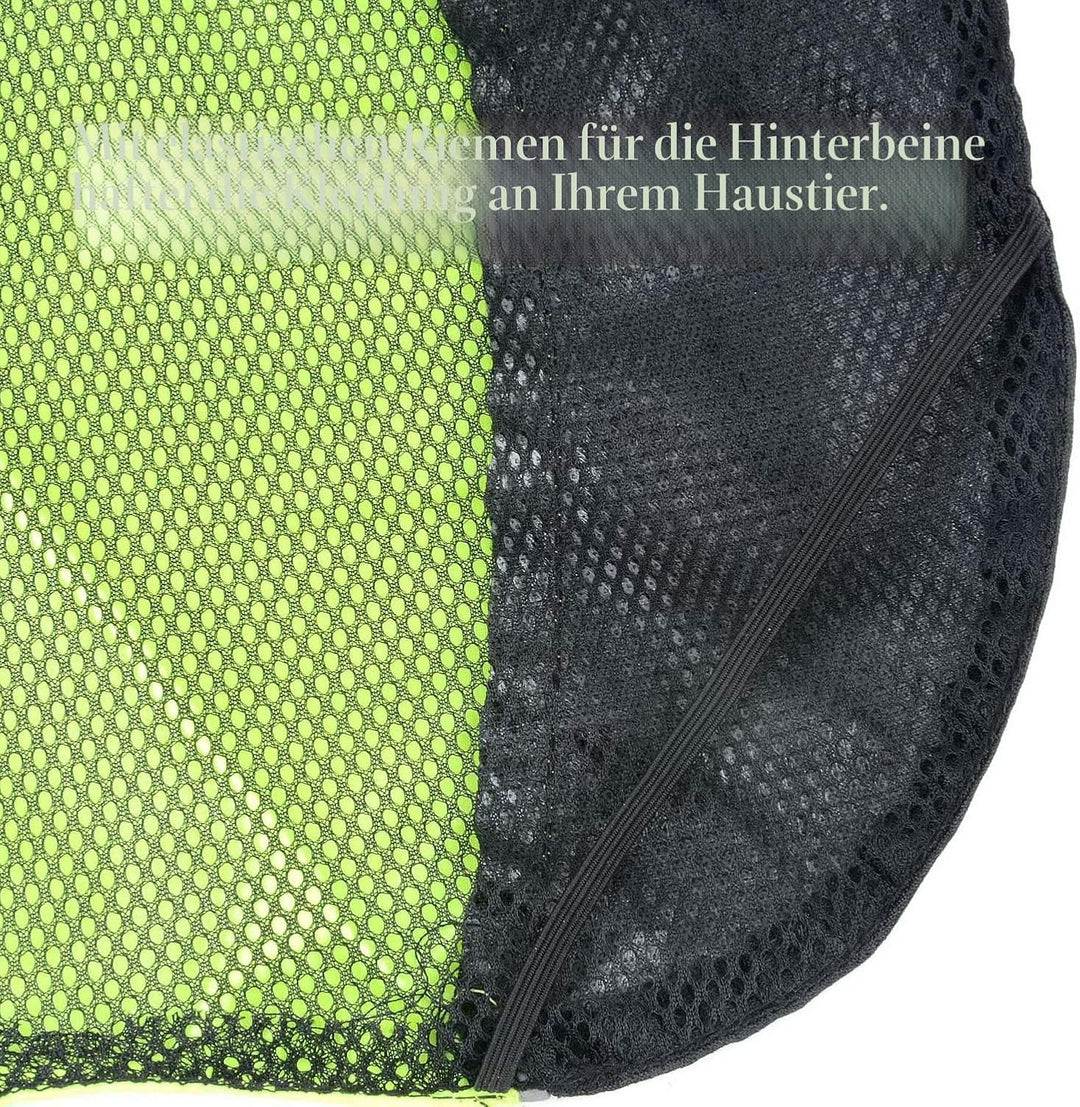 Zunea Wasserdichter Regenmantel für Mittelgrosse und Grosse Hunde Reflektierend Regenjacke Leicht Wi