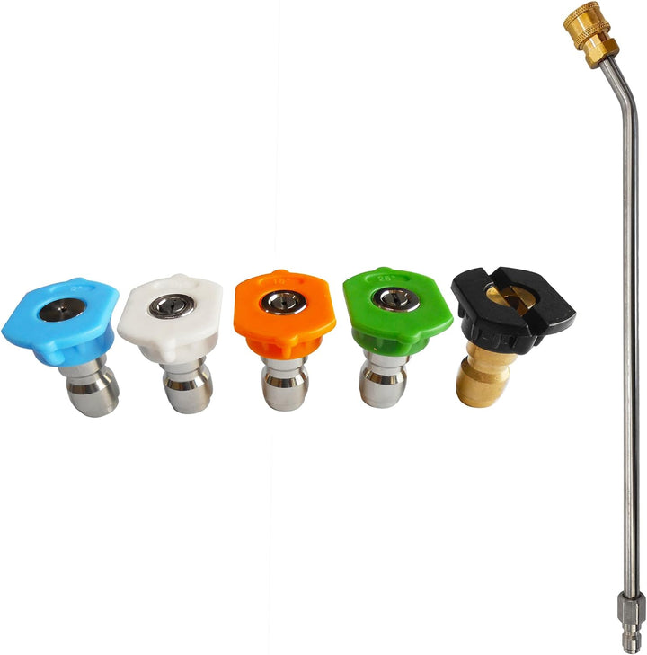 30 Grad Winkel Verlängerungen 35 cm für Hochdruckreiniger, Sprühdüsen für Hochdruckreiniger, 1/4 Sch