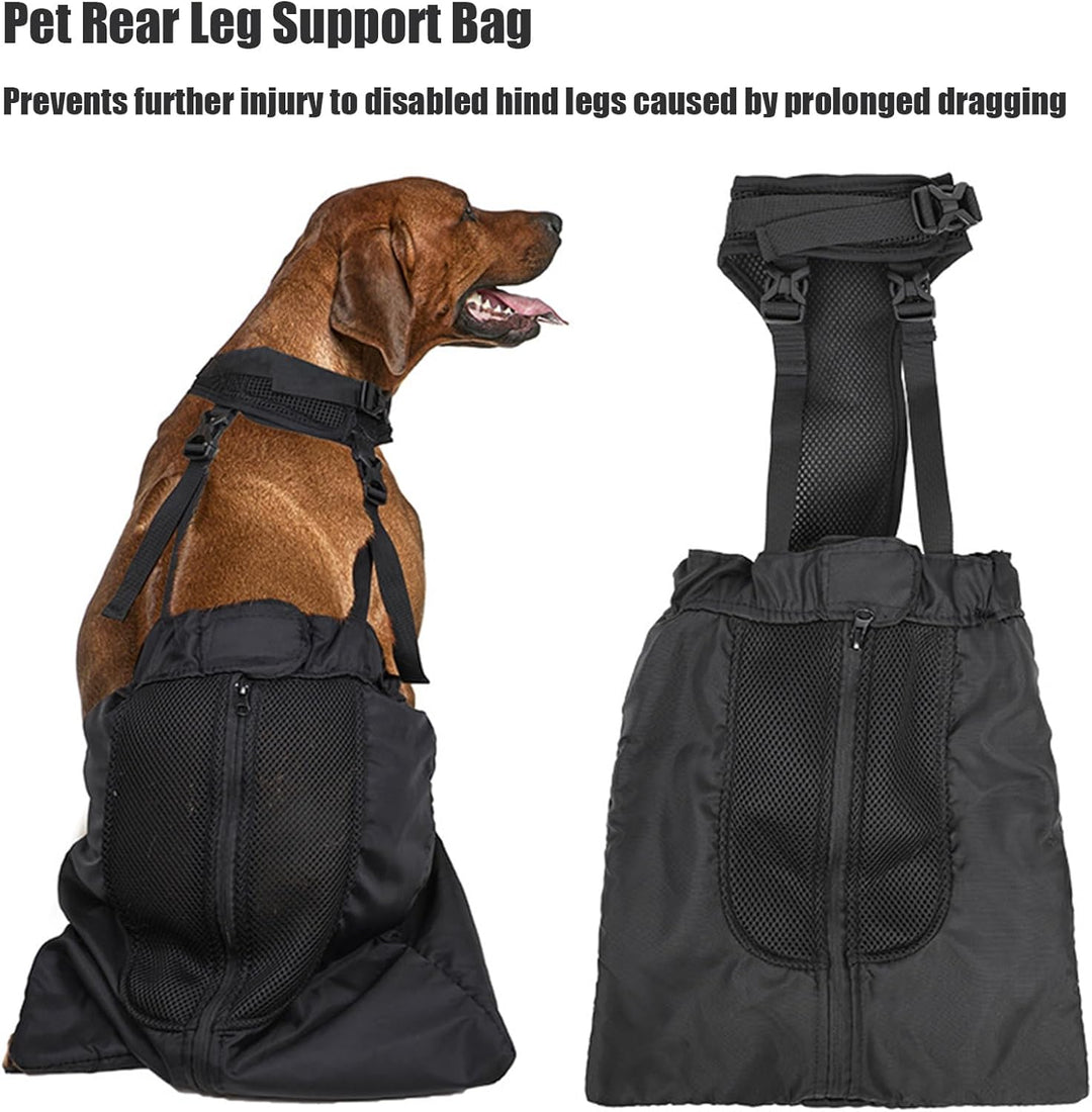 Hund-Tow-Bag – Schonender Tragebeutel für gelähmte/hinterlähmte Hunde, Nylon, atmungsaktiv, inkl. Gu