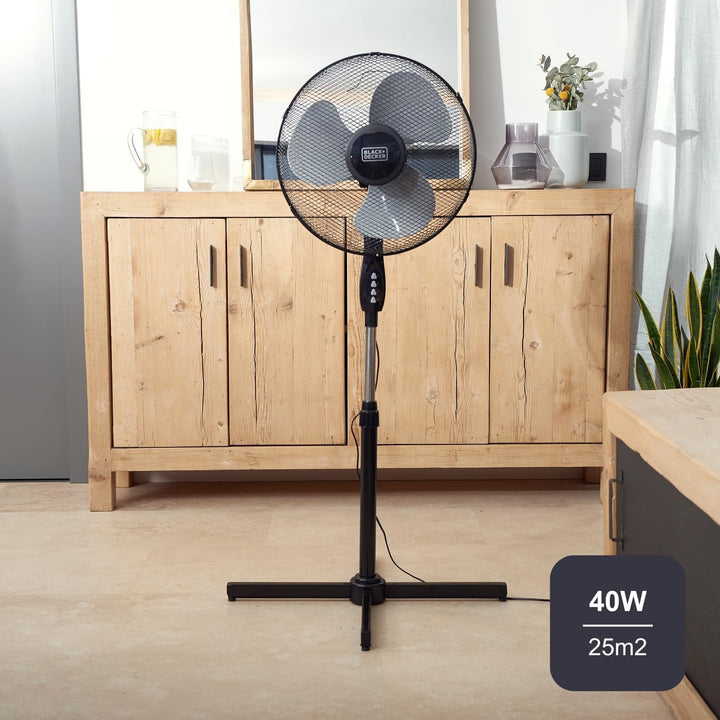 Black+Decker BXPF41E ventilator, standventilator, luftkühler, 3 Klingen