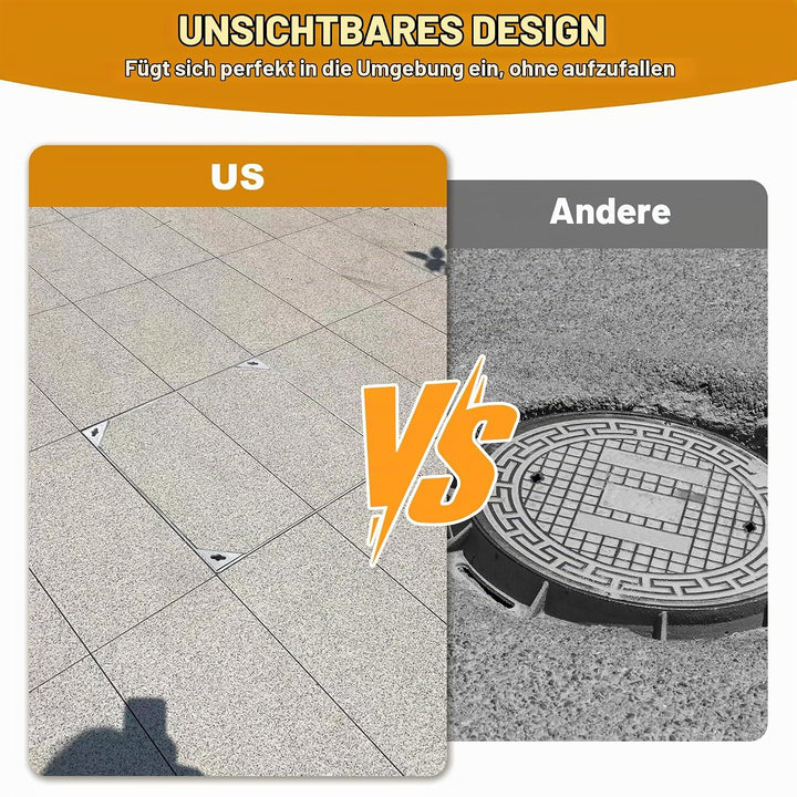 uyoyous Schachtabdeckung 300x300mm 201 Edelstahl Versenkte Schachtdeckel mit Rahmen Unsichtbare Scha