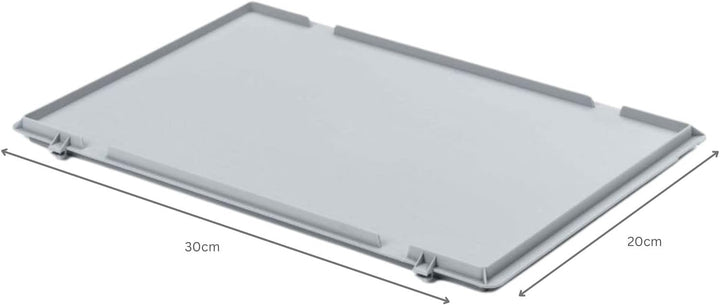 PROREGAL SuperSparSet 5x Scharnierdeckel für Eurobehälter | HxBxT 2,7x20x30cm HxBxT 2,7x20x30cm (5er
