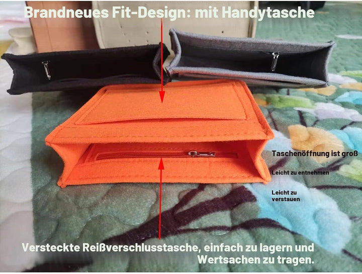 Lckaey Filz-Organizer für Hermes Evelyne III TPM PM GM Tascheneinsatz Mini 16 29 33 Tasche Geldbörse