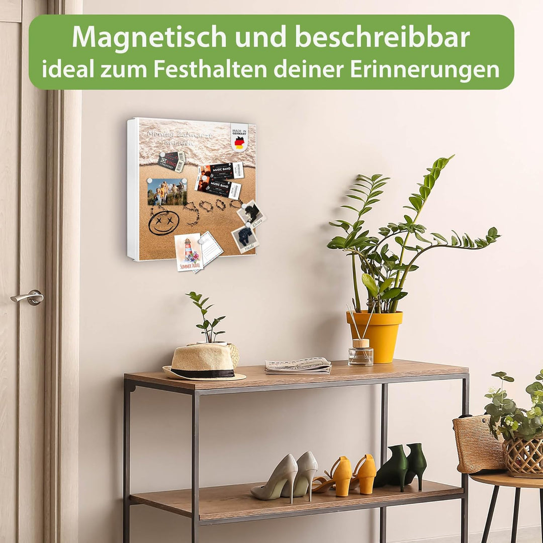 banjado Grosser Schlüsselkasten Glas - Schlüsselbox 30x30cm mit 50 Haken - Schlüsselkasten modern fü