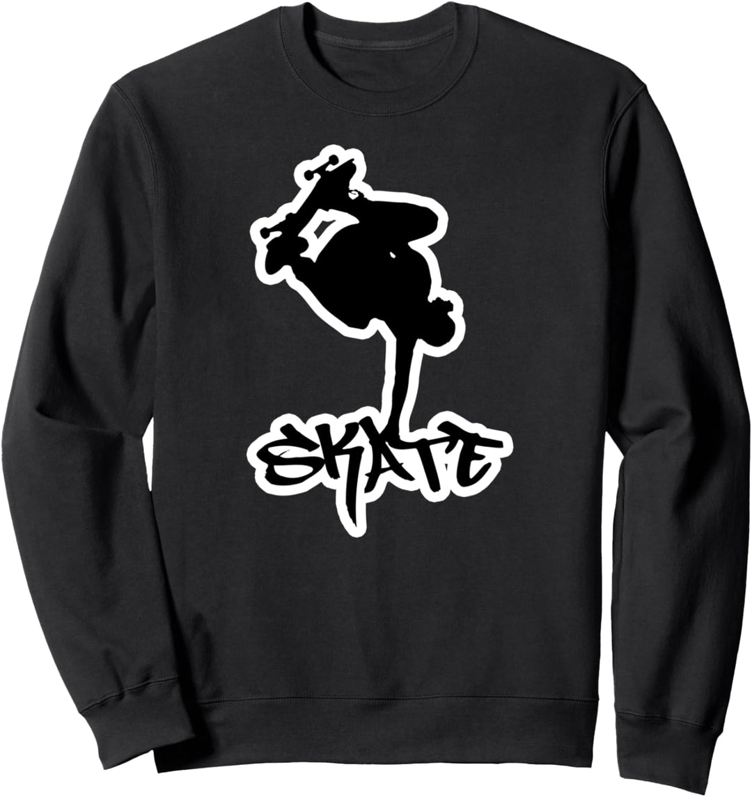 Skate Shirt Skateboard Silhouette Fun Graffiti Skateboarding Sweatshirt