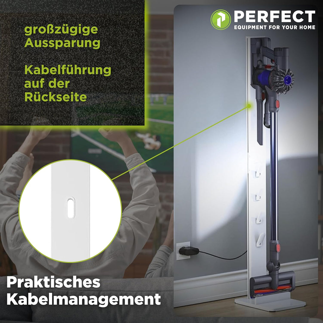 PERFECT EQUIPMENT FOR YOUR HOME PHD-D200W, Staubsaugerständer, Aluminium, Weiss, Weiss