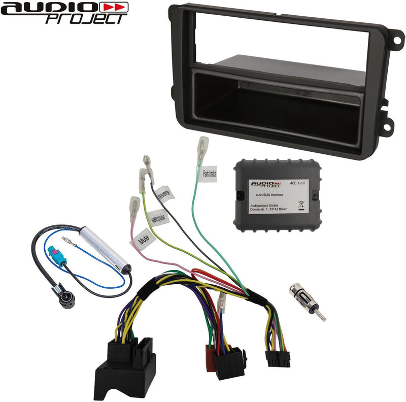 Audioproject A123 - CanBus Autoradio Einbau Set kompatibel für VW Golf V Touran Passat 3C Caddy Skod