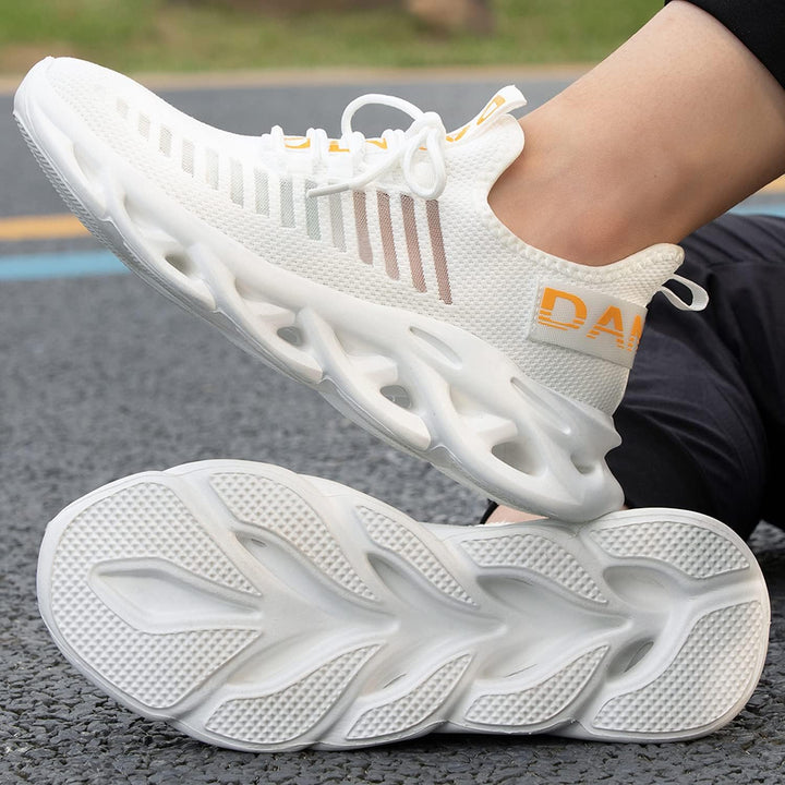 DANNTO Laufschuhe Herren Turnschuhe Damen Sneaker Leichte Atmungsaktiv rutschfeste Sportschuhe Gym F