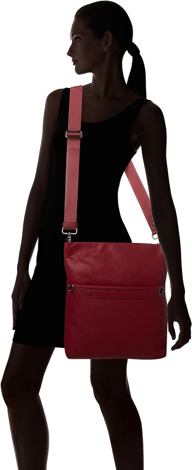 Mandarina Duck Mellow Leather Tracolla Schultertasche Rot (Red Plum), Rot (Red Plum)
