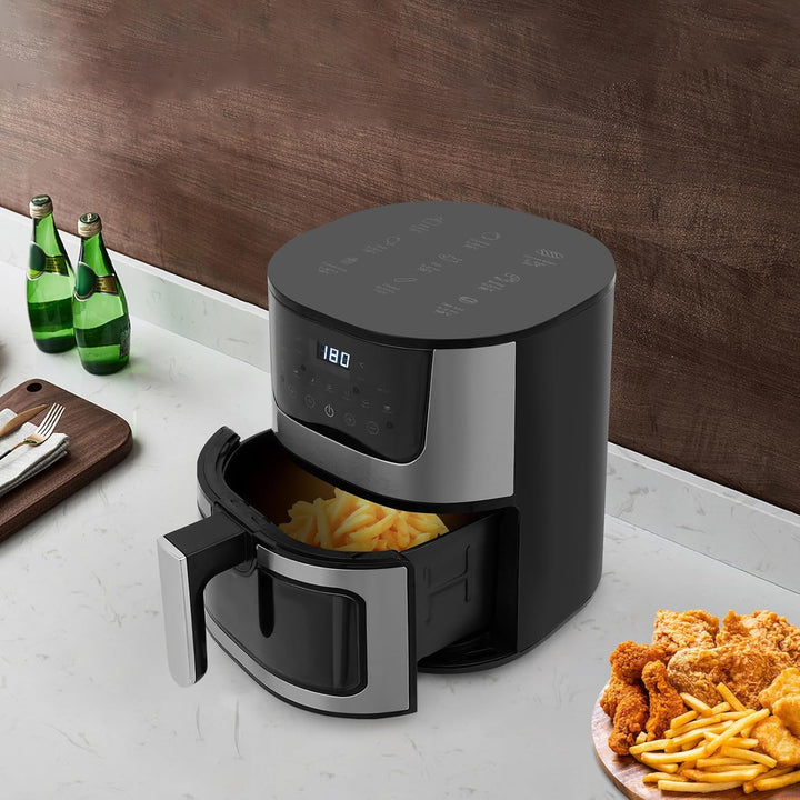 Digitale Heissluftfritteuse 7L Familien Grösse, Airfryer ohne Öl mit Touchdisplay, Timer & 9 Program