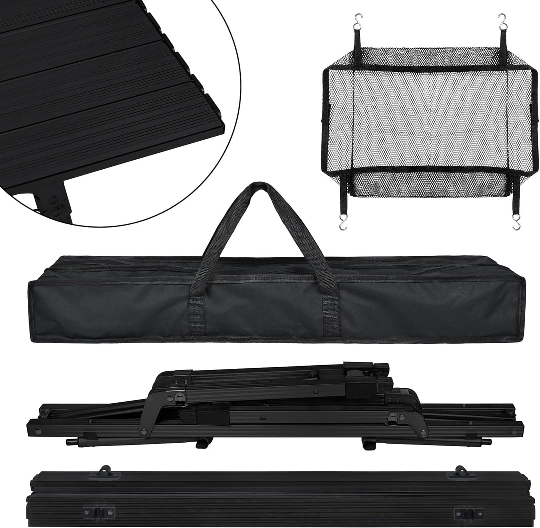 FIVMEN Campingtisch Klappbar 90x51,5 cm Klapptisch Camping Höhenverstellbar Aluminium Camping Tisch