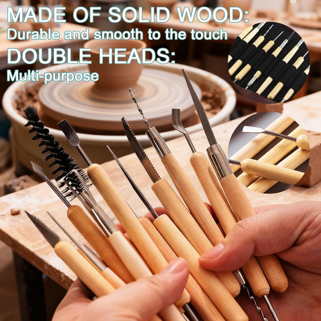 Modellierwerkzeug,62 Stück Ton Werkzeug,Carving Tools Clay Keramik Sculpting Ton Werkzeug mit eine A