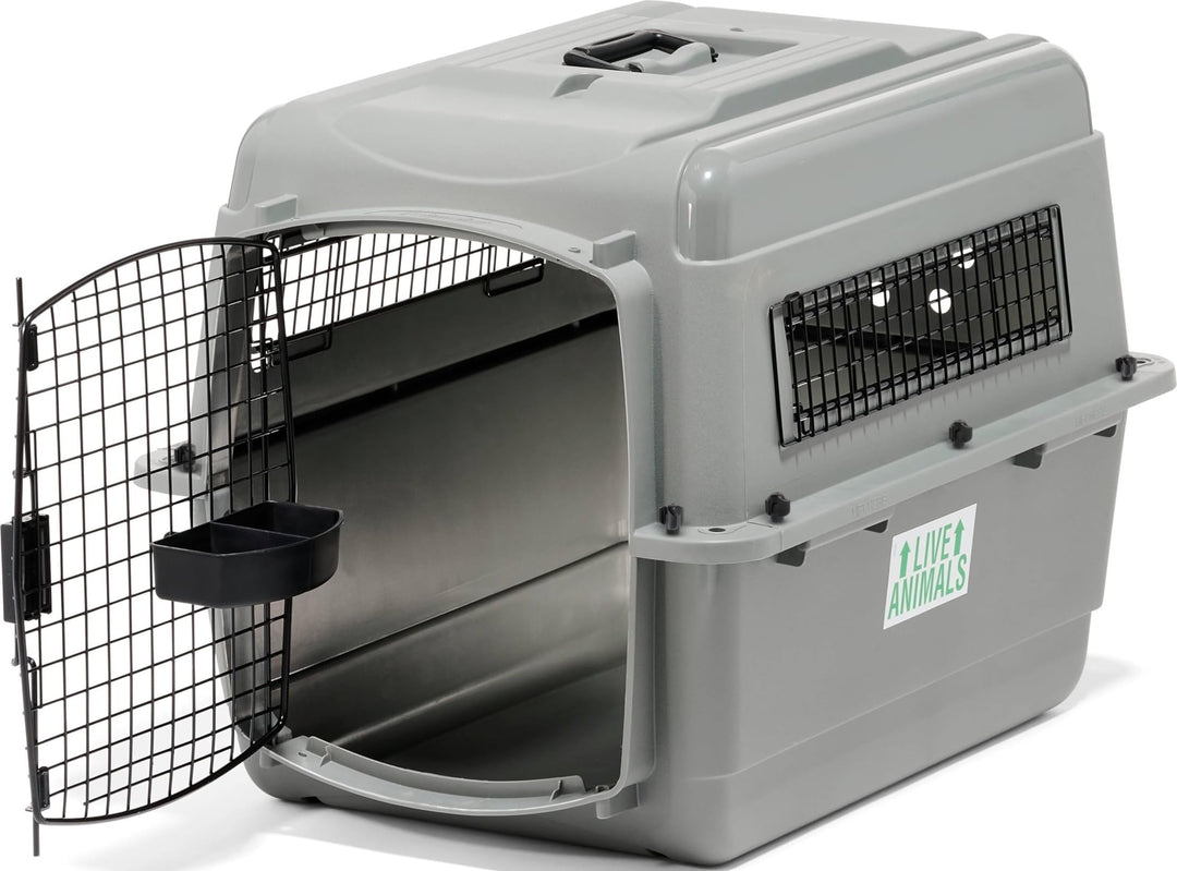 Petmate 00200 Transportin Sky Kennel 28, 71,12 L x 52,07 B x 54,61 H cm, Grau L 71 x B 52 x H 55 cm