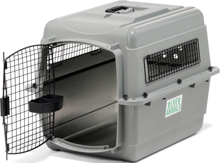 Petmate 00200 Transportin Sky Kennel 28, 71,12 L x 52,07 B x 54,61 H cm, Grau L 71 x B 52 x H 55 cm