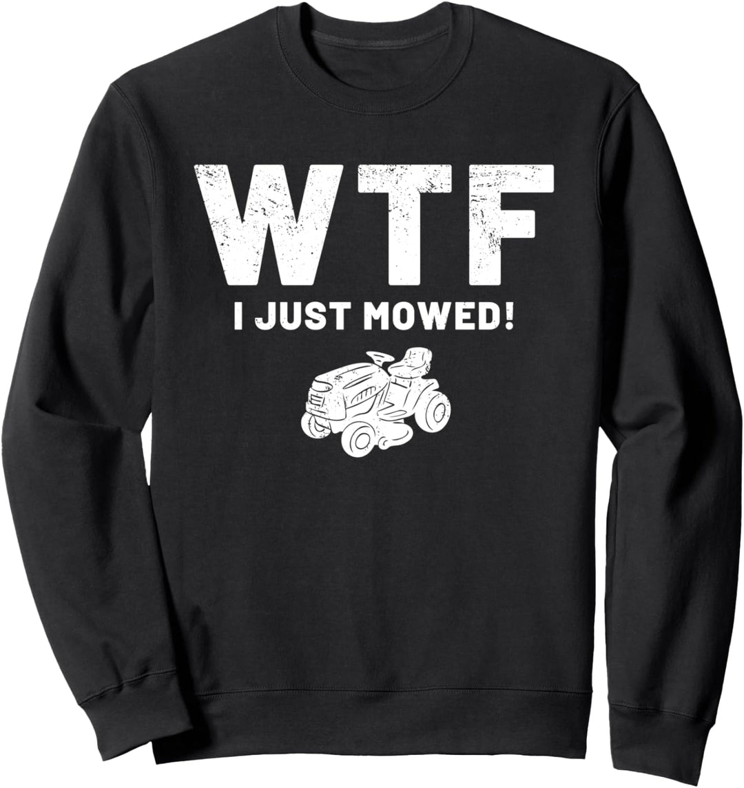 Lustige Rasenmäher Mähen WTF Vintage Arbeit Rasen Traktor Sweatshirt