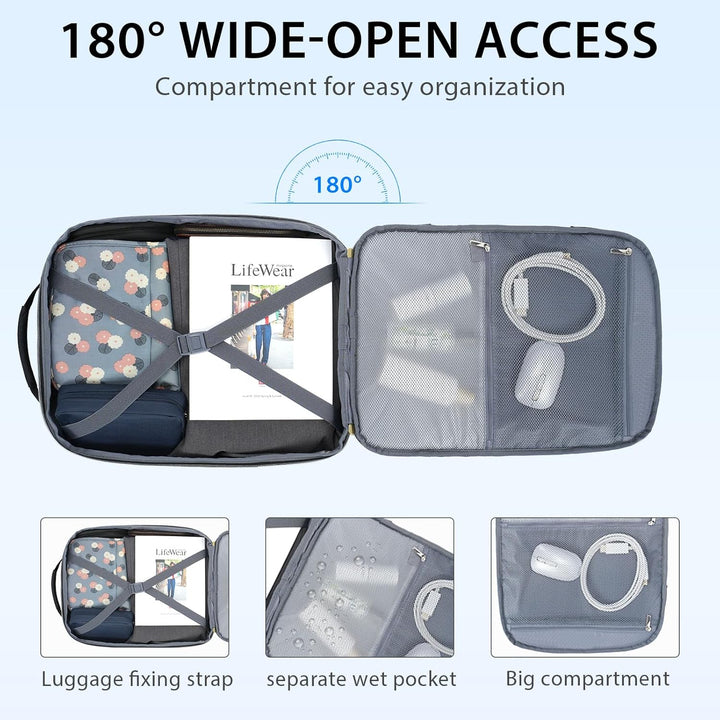 KROSER Laptop Rucksack 17,3 Zoll Handgepäck Daypack wasserabweisende Multifunktions-Laptoptasche für
