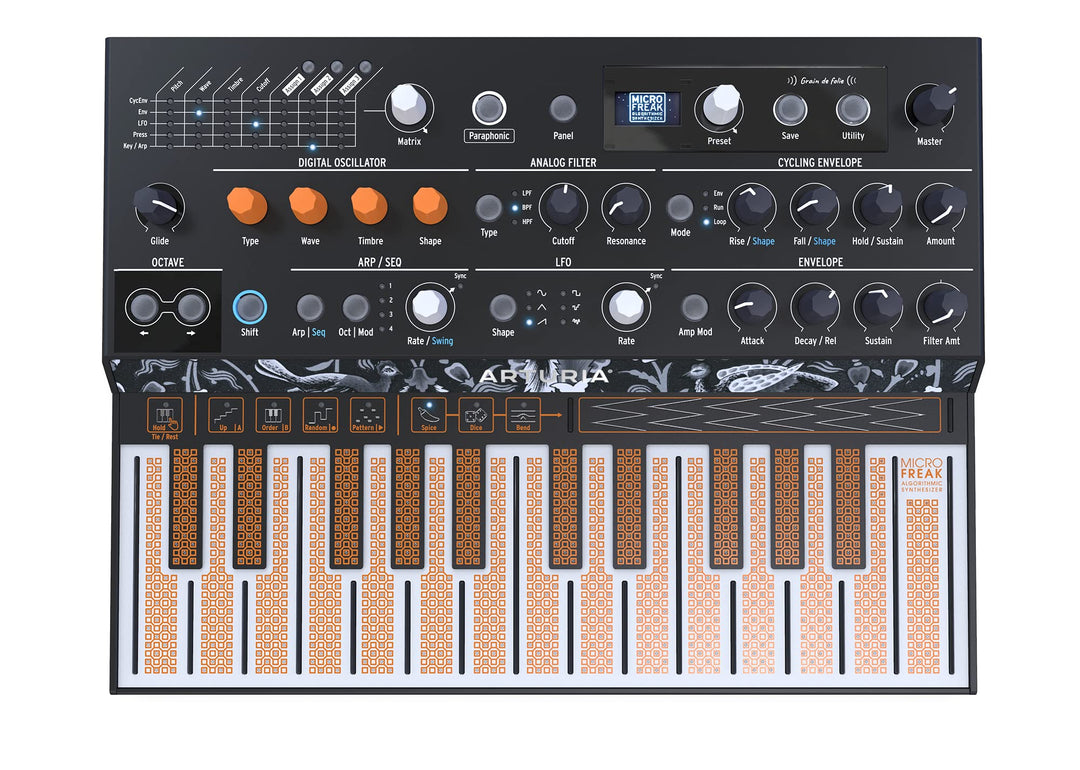 Arturia - MicroFreak Synthesizer Keyboard - 25-Key Hybrid Synth with PCB Keyboard, Wavetable & Digit