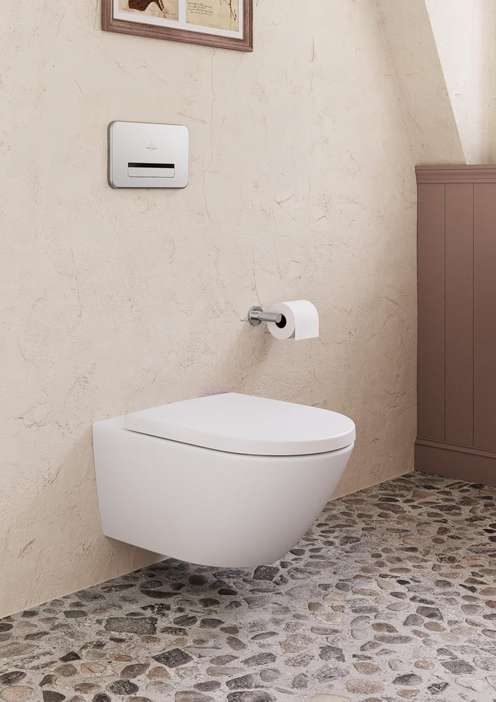Villeroy & Boch Elements Tender Toilettenpapierhalter ohne Deckel, Klopapierhalter für Wandmontage,