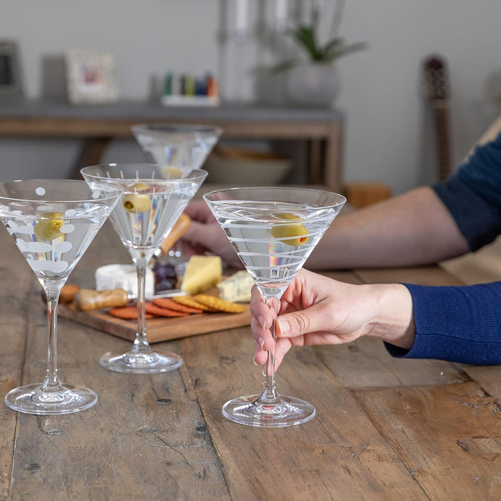 Mikasa Cheers Martini-Gläser, 4er-Set, 290 ml, Silber Martini-Gläser Silber, Martini-Gläser Silber