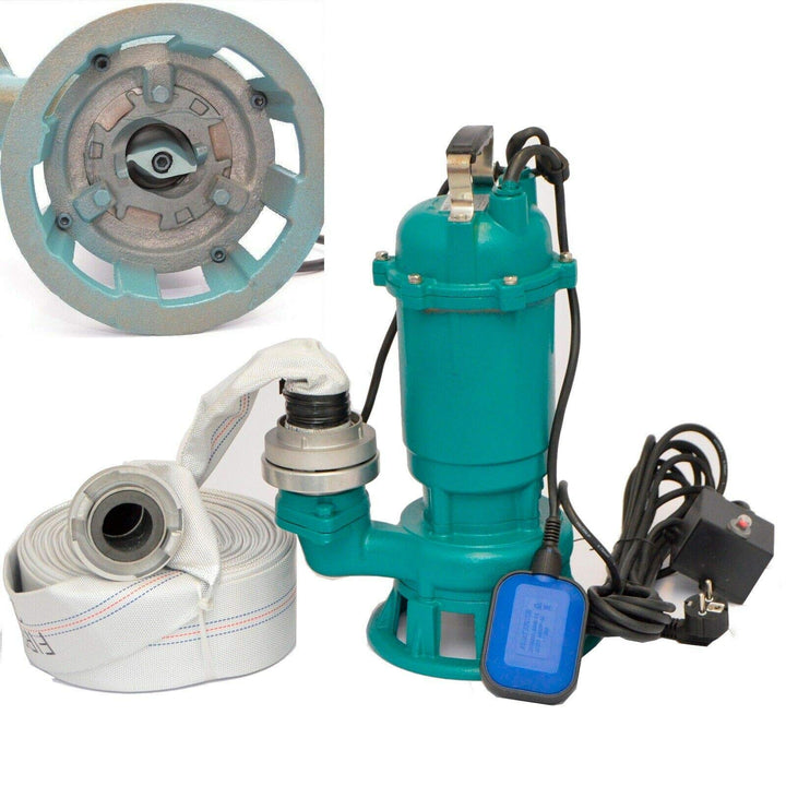 Schmutzwasserpumpe Fäkalienpumpe 1100 W 21000 L/Std Tauchpumpe 20M oder 30M Schlauch Storz C Kupplun