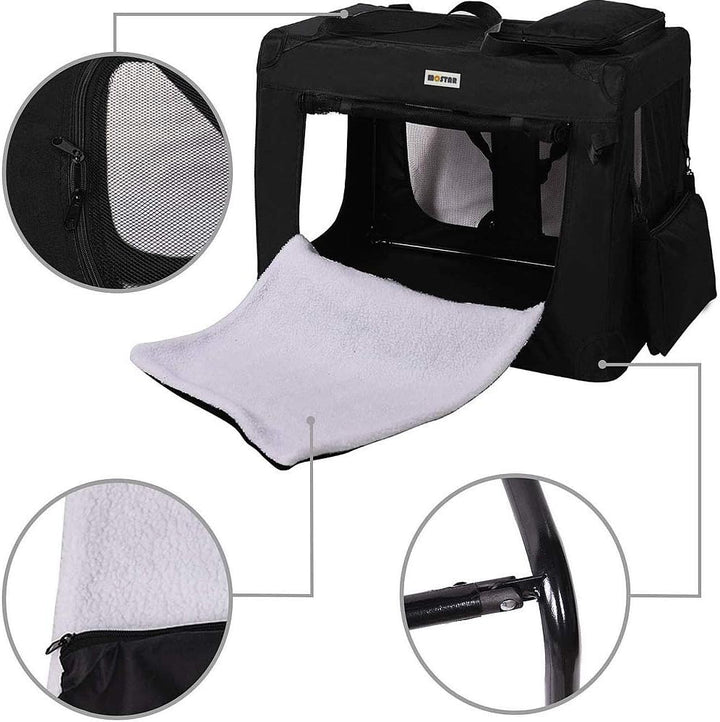 Melko Hundetransportbox faltbar Hundebox 82 x 58 x 58 cm Transportbox Katzentransportbox Hundetasche