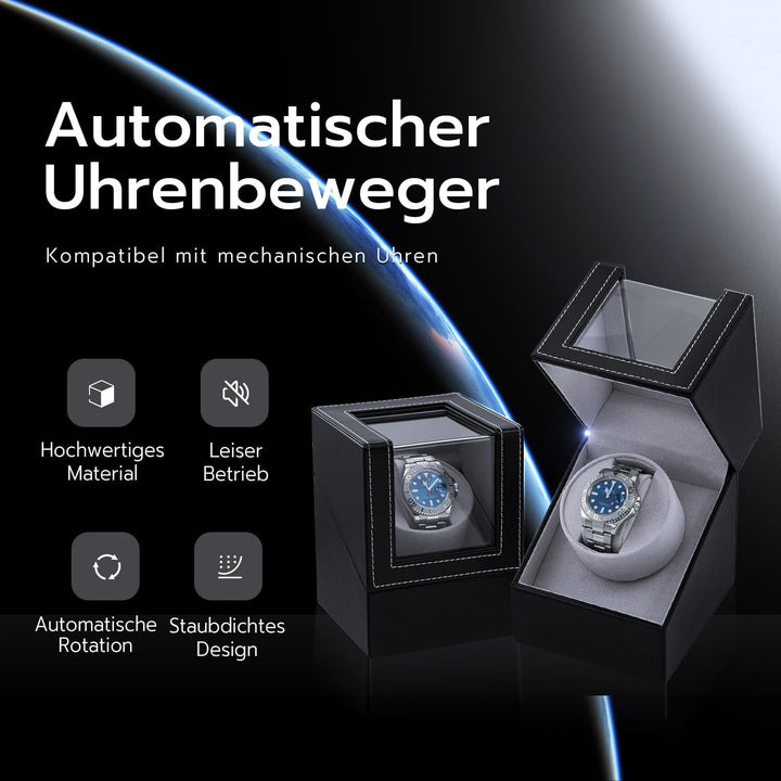 Mcbazel Automatische Uhrenbeweger Box aus PU Leder für Automatikuhren Uhrendreher Automatikuhren 1 u