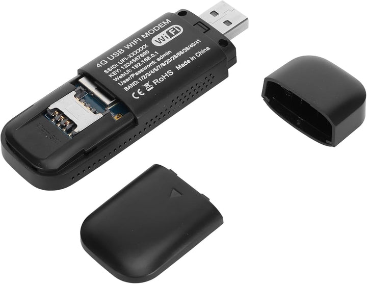 Ejoyous 4G LTE USB WiFi Hotspot Router, WLAN USB-Adapter, 150 Mbit/s, 8 Benutzer, Quad-Band, 4G/3G,