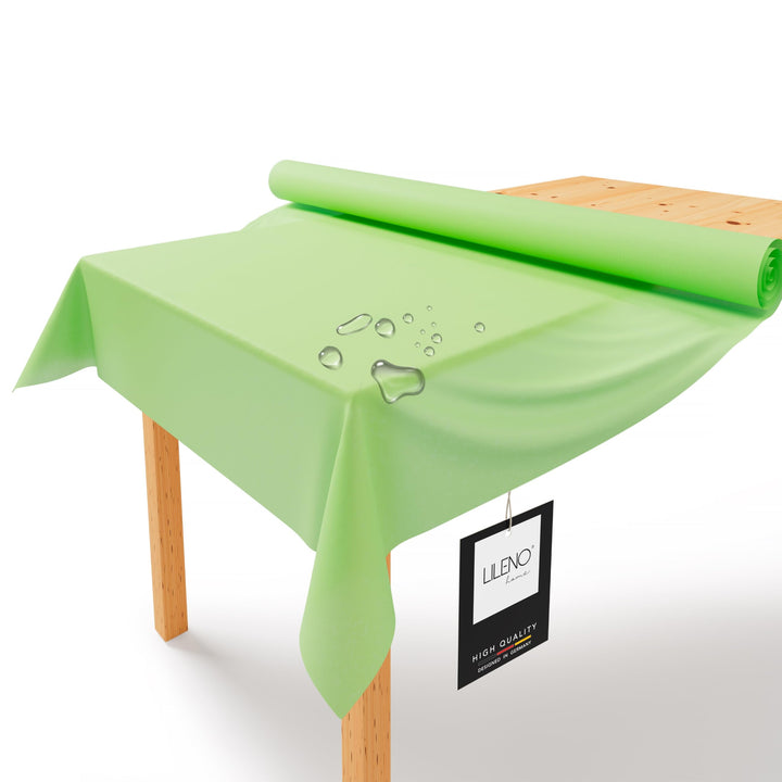 LILENO HOME Tischdeckenrolle 1,10 x 25 m - Tischdecke Apfelgrün aus Vlies - Stoffähnlich, abwaschbar