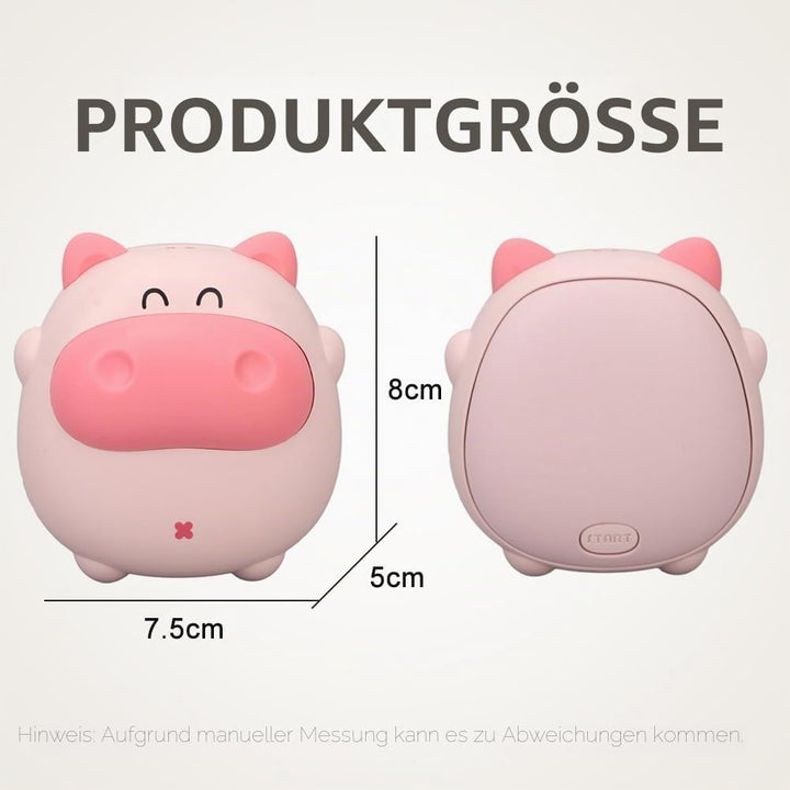Niedlicher Schweine-Handwärmer, USB-Handwärmer mit Licht, Wiederaufladbarer Handwärmer, Elektrischer
