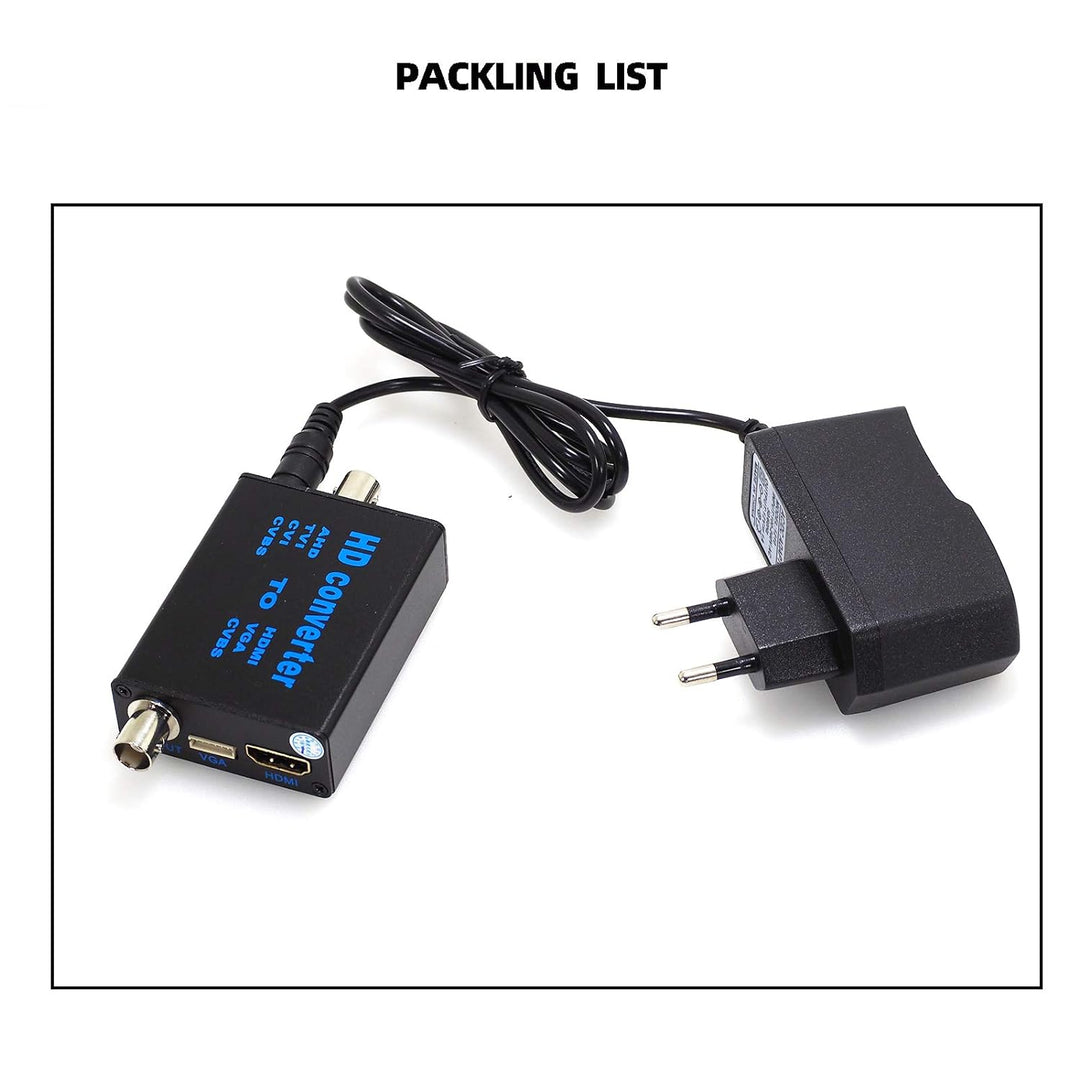 POMIACAM BNC zu HDMI Video-Signalkonverter, 4-in-1 Composite CVBS AHD TVI CVI zu HDMI Video-Konverte