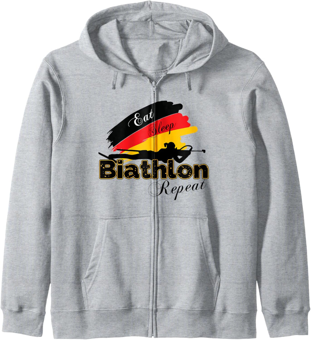 Biathlon Deutschland Geschenk für Biathletin oder Biathlet Kapuzenjacke