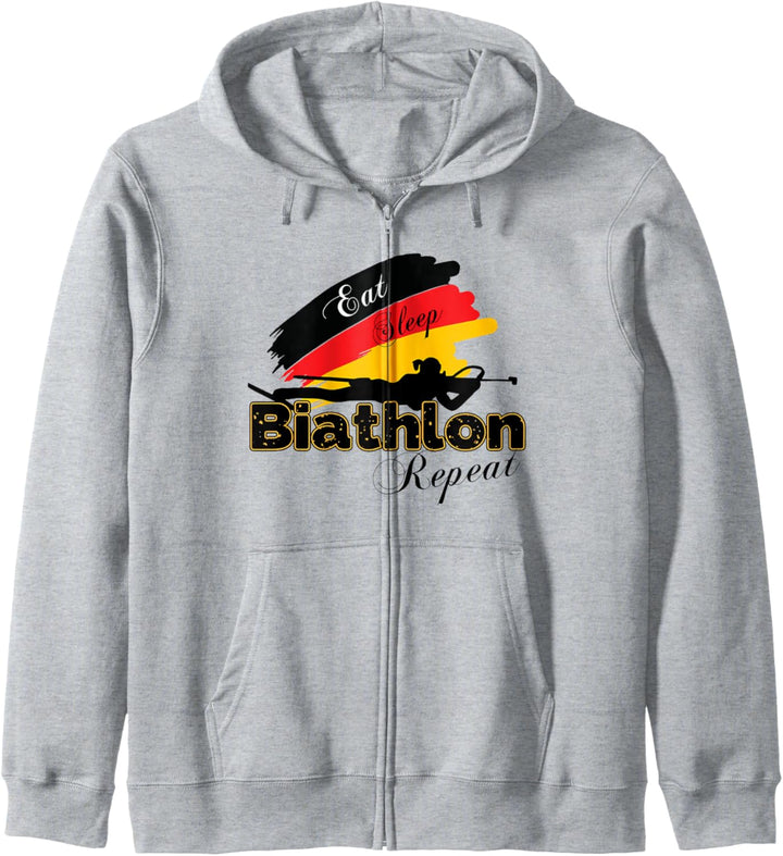 Biathlon Deutschland Geschenk für Biathletin oder Biathlet Kapuzenjacke