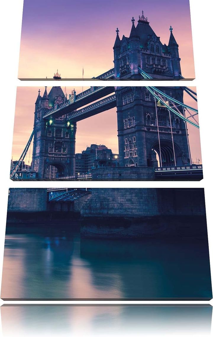 London 3-Teiler Leinwandbild 120x80 Bild auf Leinwand, XXL riesige Bilder fertig gerahmt mit Keilrah