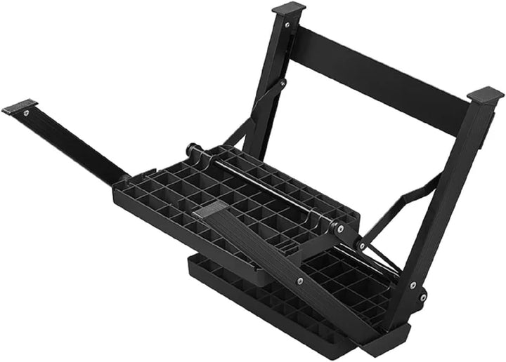 Wohnwagen Trittstufe Aluminium EN14183:2003 595 x 460 x 200/400 mm schwarz Trittstufe klappbar Tritt