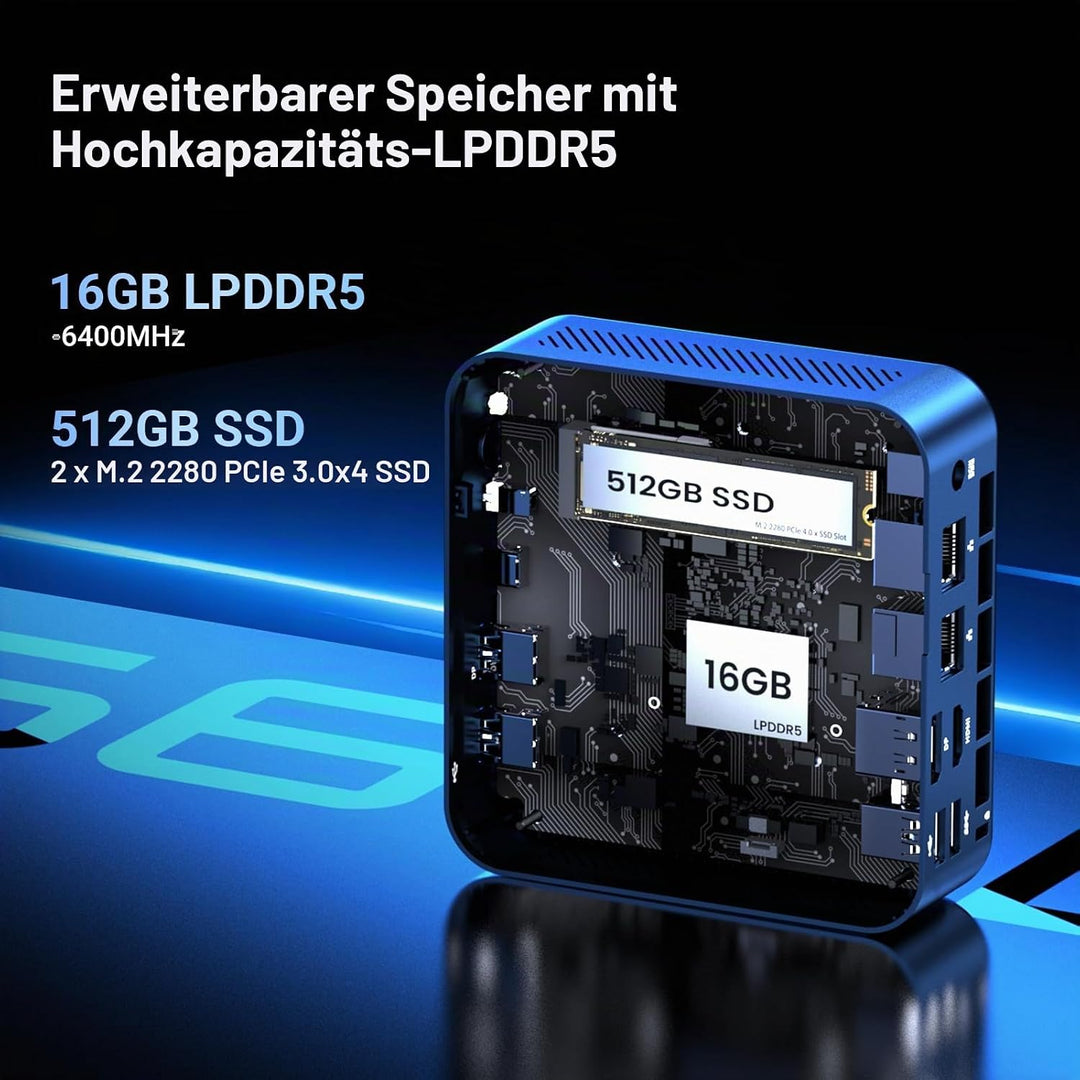 MINIX NGC-NR660LP Mini PC, AMD Ryzen 5 6600H, 16GB LPDDR5, 512GB PCIe SSD, Compact Windows 11 Pro Mi