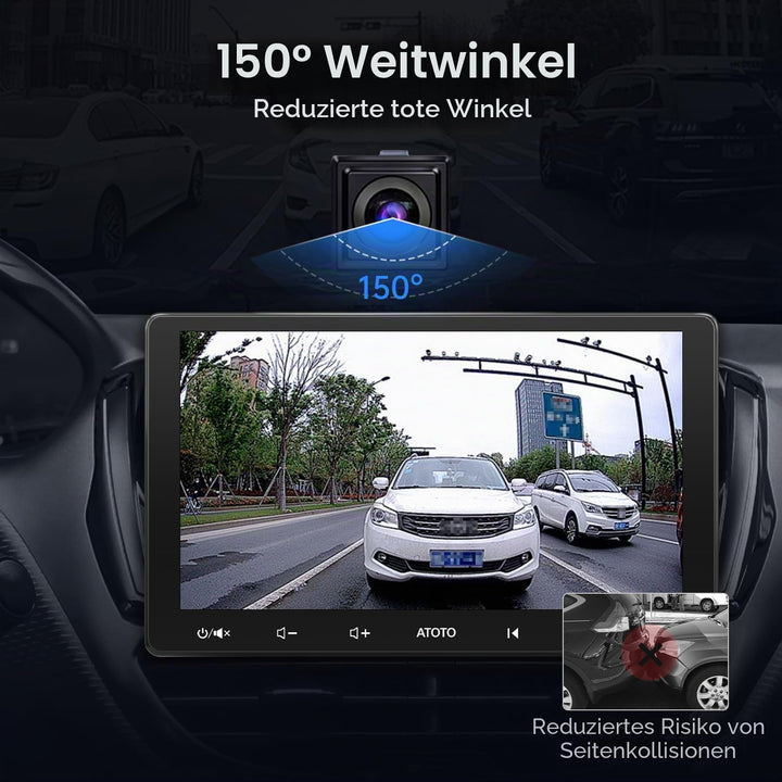 AC-HD02LR 720P Rückfahrkamera mit Live-Ansicht, 150º Weitwinkel, Nachtsicht, IP67 Wasserdicht, Nur K