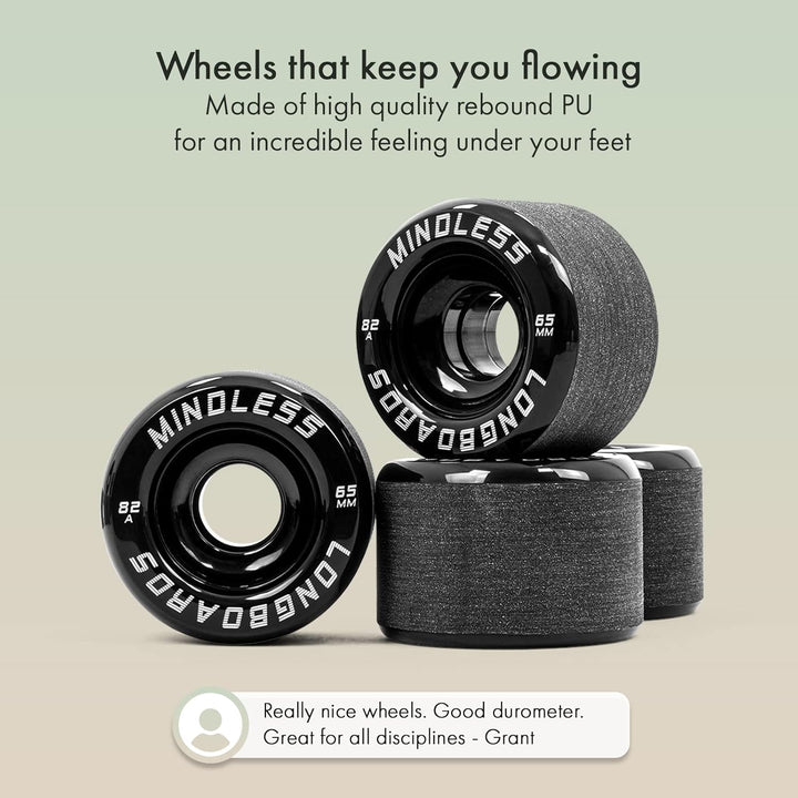 Mindless Longboards Viper Wheels Skateboard-Rollen, Unisex, Erwachsene 65x44 mm Schwarz (Black), 65x