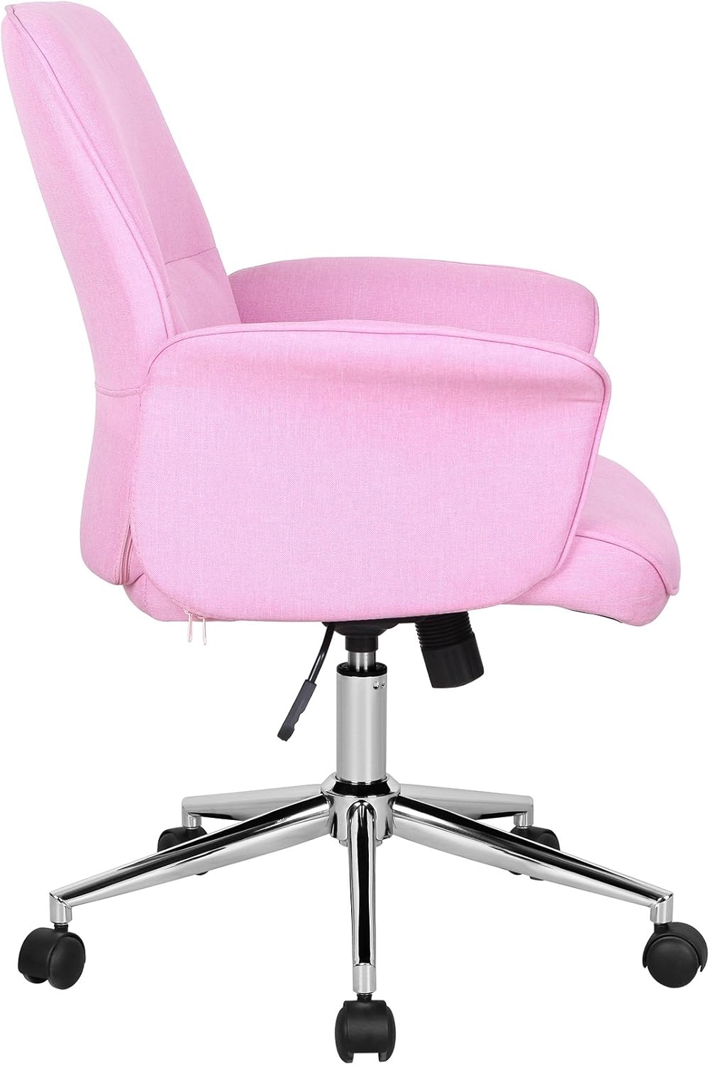 SixBros. Bürostuhl, Schreibtischstuhl mit Armlehne und niedriger Rückenlehne, Drehstuhl stufenlos hö