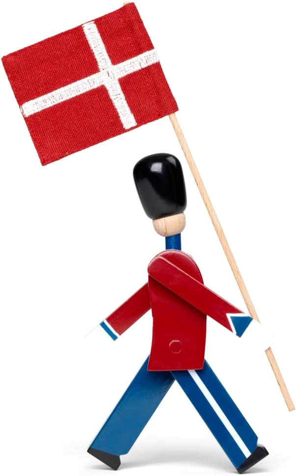 Kay Bojesen Fahnenträger Mini Figuren 18.5 cm Holzfiguren Originaldesign, rot 18,5 cm Fahnenträger,