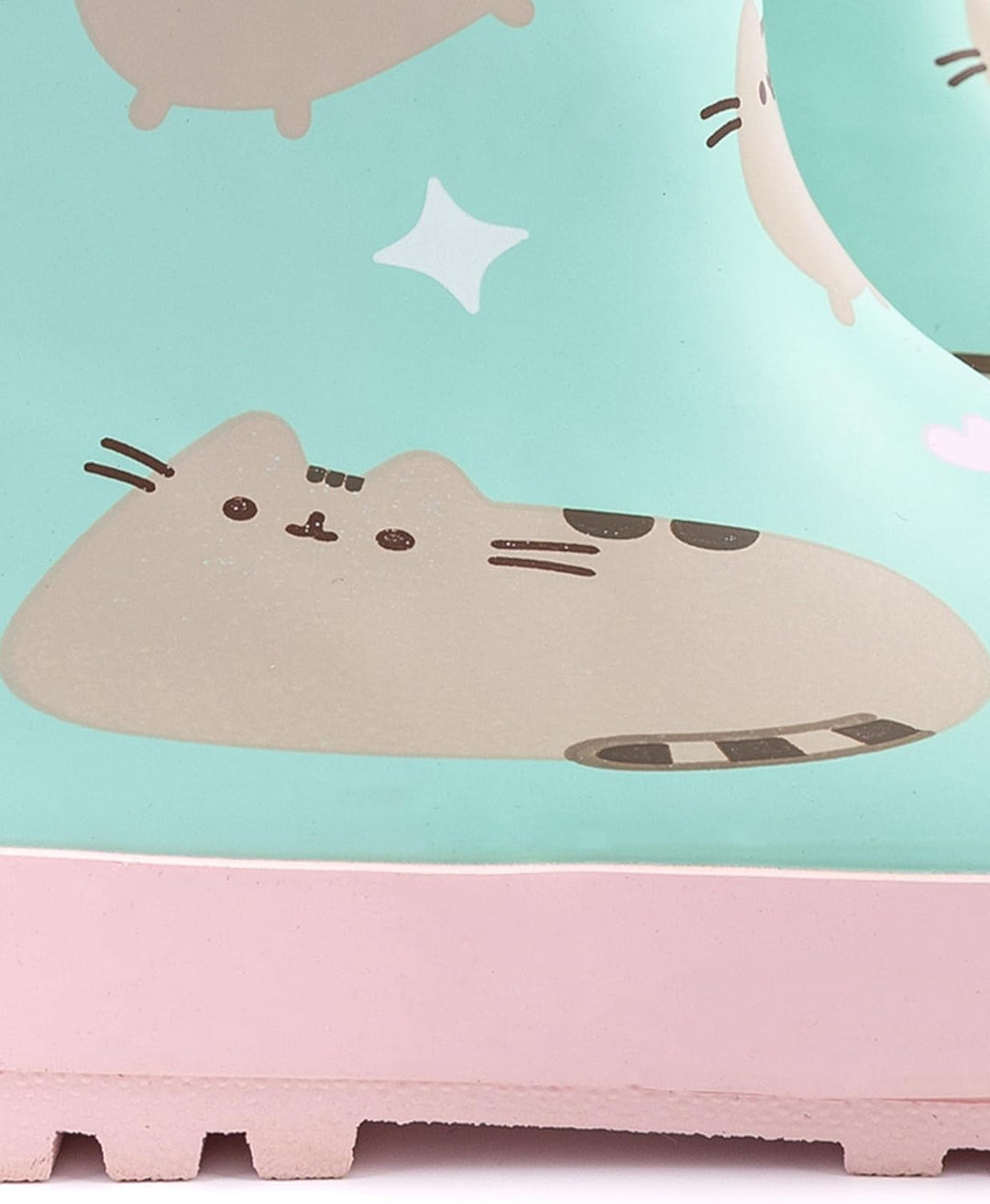 Pusheen The Cat Wellies Girls | Kinder Rosa Minze Grün Cartoon Katze Herzen Wellington Stiefel | Was