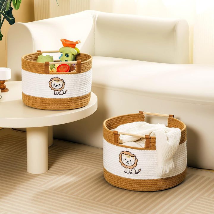 Grosser Deckenkorb, Wohnzimmer, 35 l, Baby-Wäschekorb, Spielzeugkorb für Babys, Kleinkinder, Aufbewa