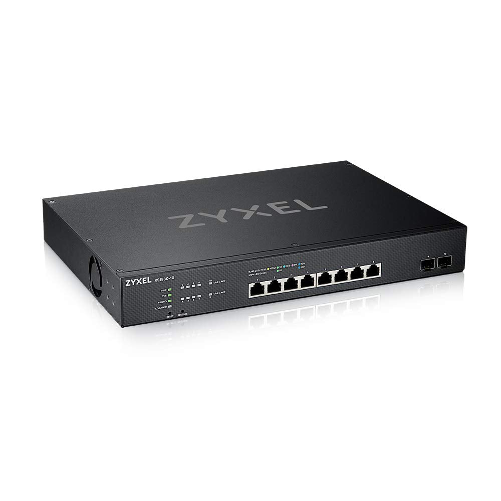 ZyXEL NebulaFlex Smart-Managed Switch mit 8 Ports, Multi-Gigabit + 2 10G Glasfaser-Ports [XS1930-10]