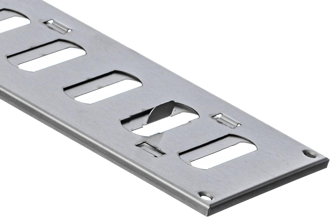 Steinberg14 Edelstahl 300x100mm Lüftungsgitter aus Metall mit Verschliessbaren Lamellen - Rechteckig