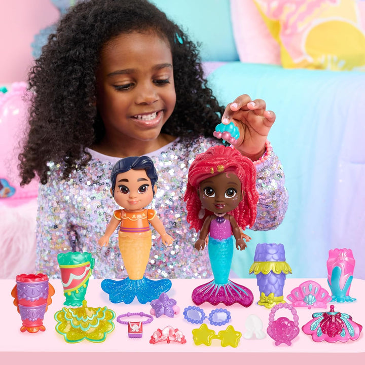 Just Play Disney Junior Arielle Meerjungfrau Deluxe Spielfigur mit Wechseloutfit (sort.), 19-teilig,