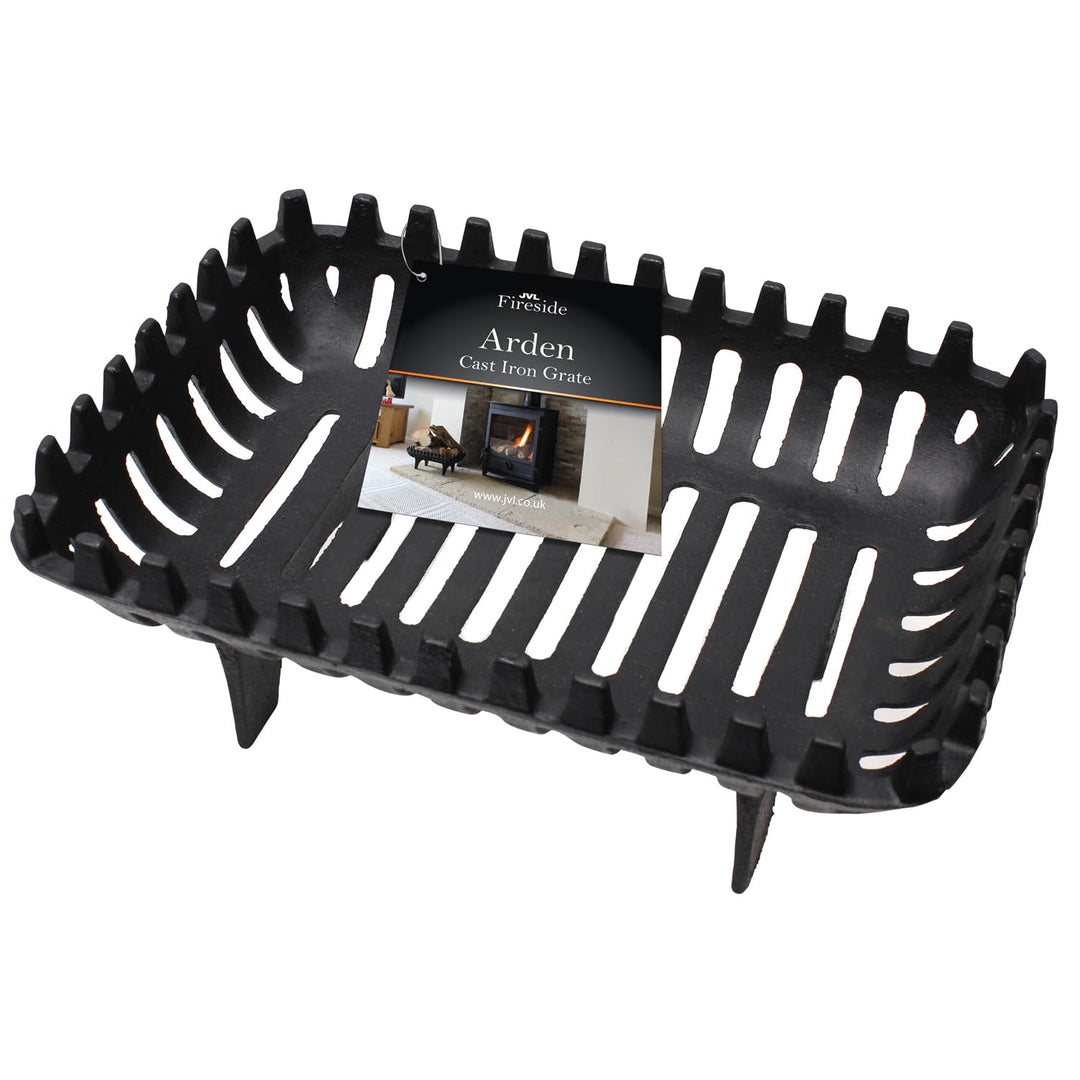 JVL Arden Kamin-Grillrost aus Gusseisen, 40,6 cm, Schwarz, 37 x 27 x 16 cm, Arden