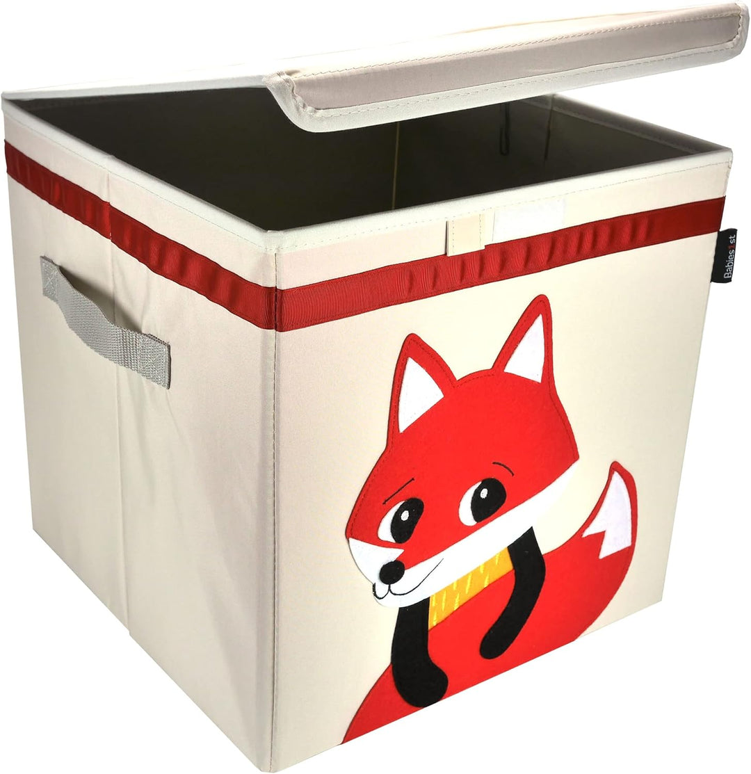 Babies1st Spielzeug Aufbewahrungsbox Kinder, mit Deckel 33x33x33 cm, Boxen für Kallax Regal, Spielze