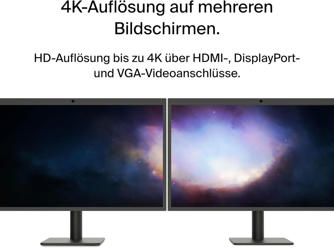 Belkin USB-C-Hub, 11-in-1-MultiPort-Adapter-Dock mit 4K-HDMI, DisplayPort, VGA, und 100 W zum Laden,