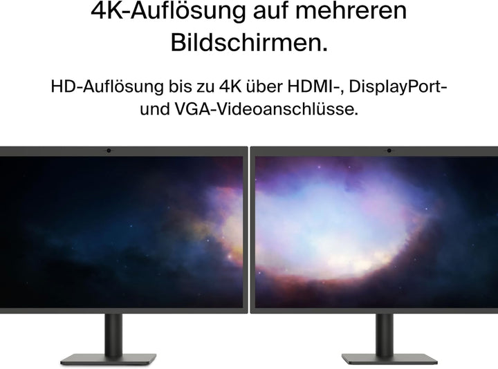 Belkin USB-C-Hub, 11-in-1-MultiPort-Adapter-Dock mit 4K-HDMI, DisplayPort, VGA, und 100 W zum Laden,